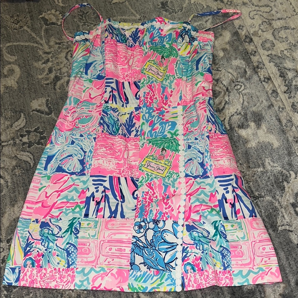 Lilly Pulitzer Anniversary Limited Edition Colorful Patchwork Dress NWT